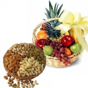 Fruit and nut gift basket Online in hyderabad