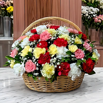 Multicolor flower basket online Vanasthalipuram