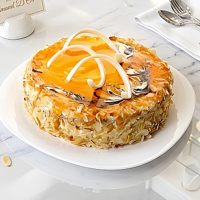 Order Caramel Almond Cake online Miyapur