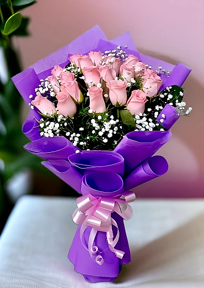 Pink Rose bouquet delivery Tolichowki