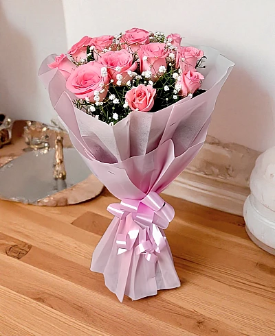Send Sweet affection Pink Roses Hyderabad