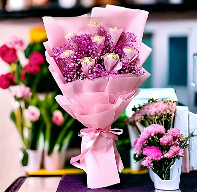 Sweetheart Ferrero Rocher bouquet online in Hyderabad