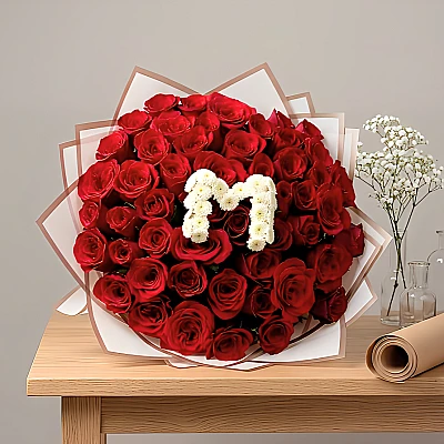 Alphabet flower bouquet Gachibowli