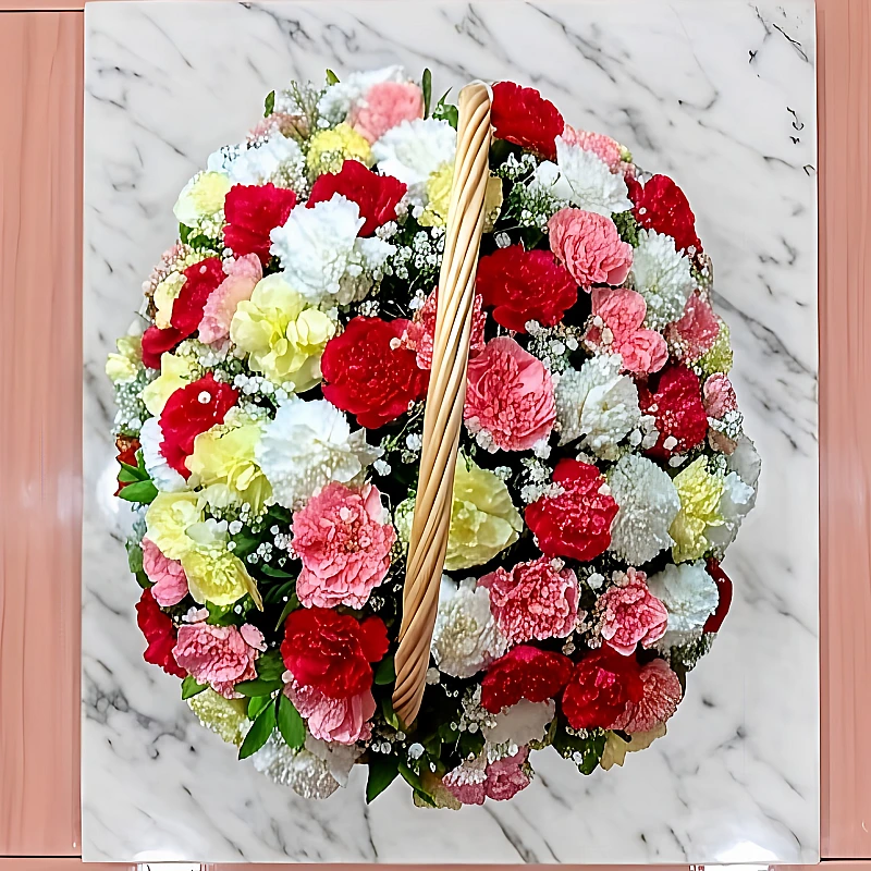 Multicolor flower basket online Koti