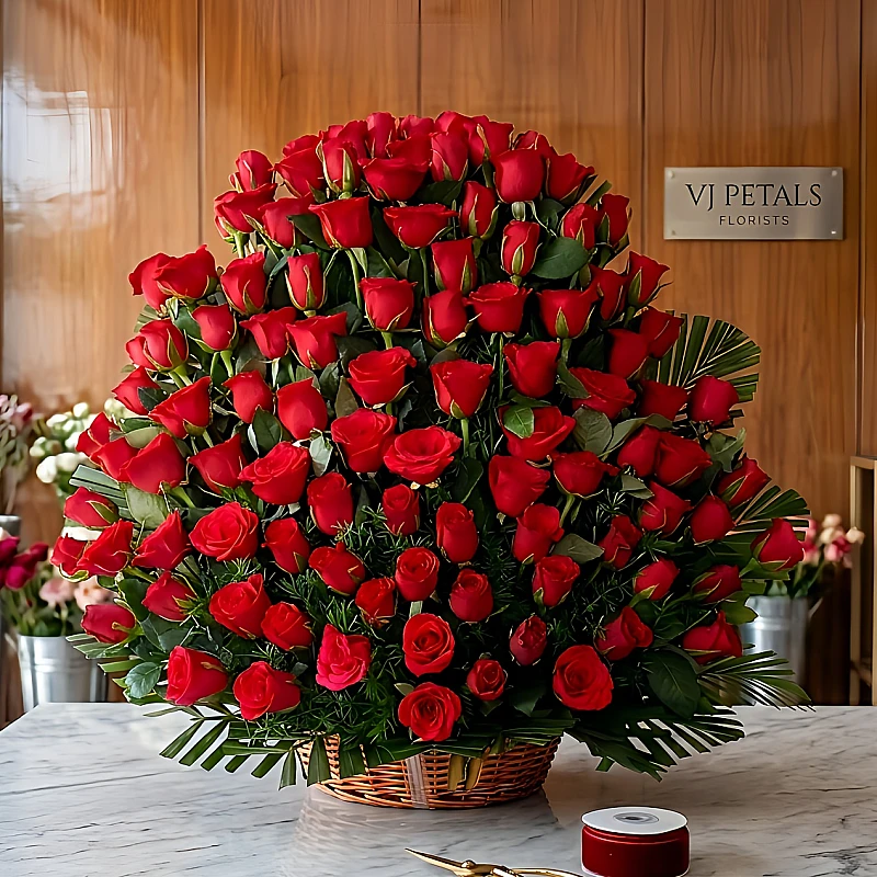Same day 100 roses delivery Bahadurpura