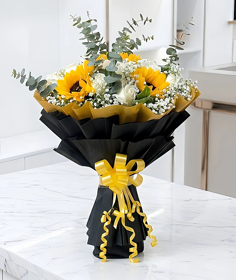 Sunflower bouquet online Suraram