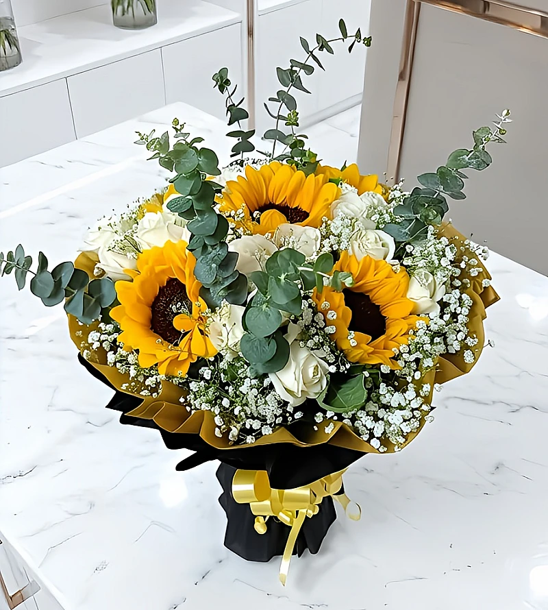 Sunflower bouquet online Suraram