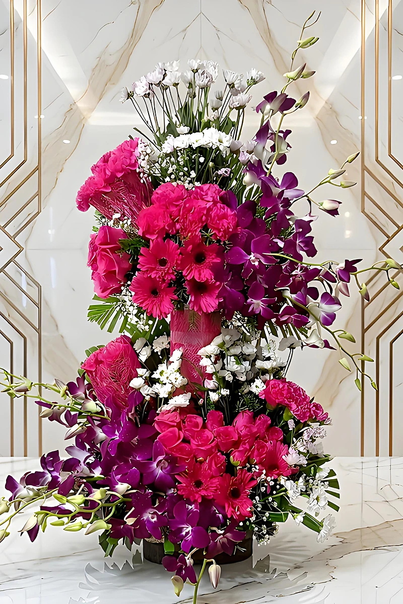 Tall floral arrangement delivery Secunderabad